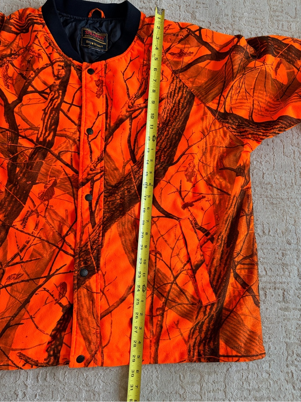 Stearns Dry‑Wear Blaze Orange Quilted Hunting Jacket - Picture 9 of 9